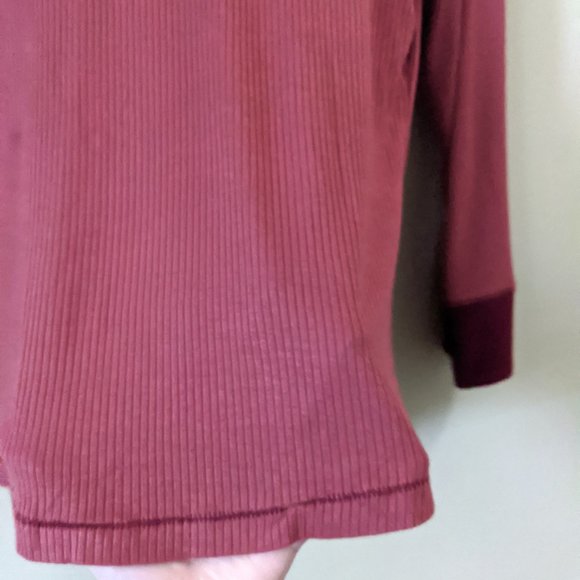NWT Free People Ribbed Long Sleeve Henley Tee - Picture 4 of 7